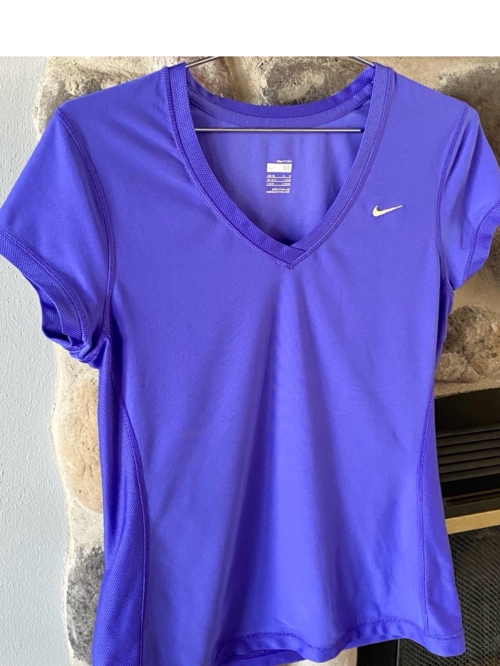 Nike Women's V-Neck Performance Tee in Purple